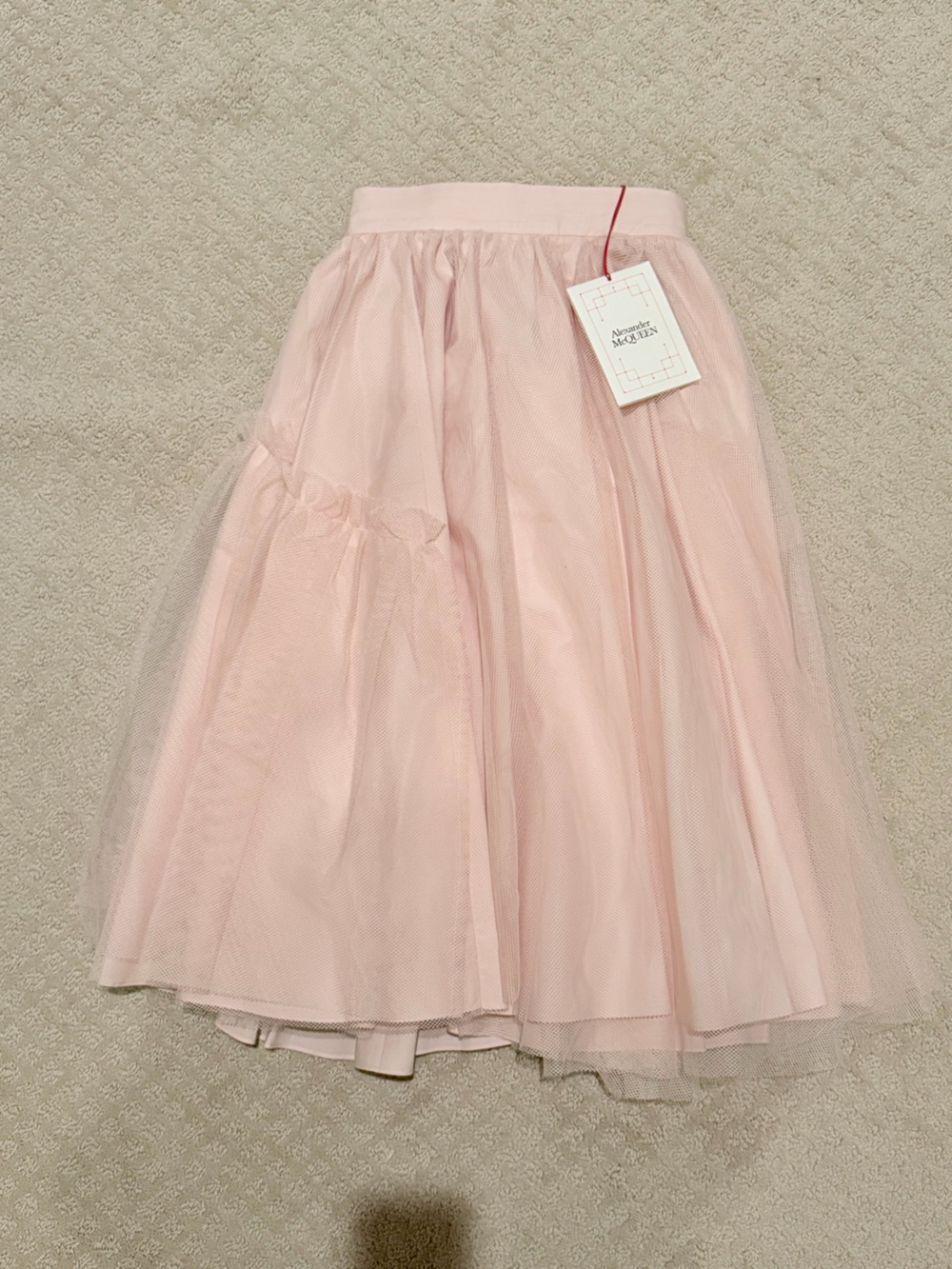Alexander McQueen Pale Pink Layered Tulle Skirt
